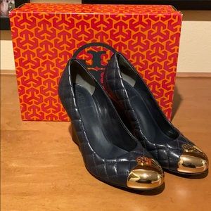 Tory Burch Kaitlin Wedges - Navy